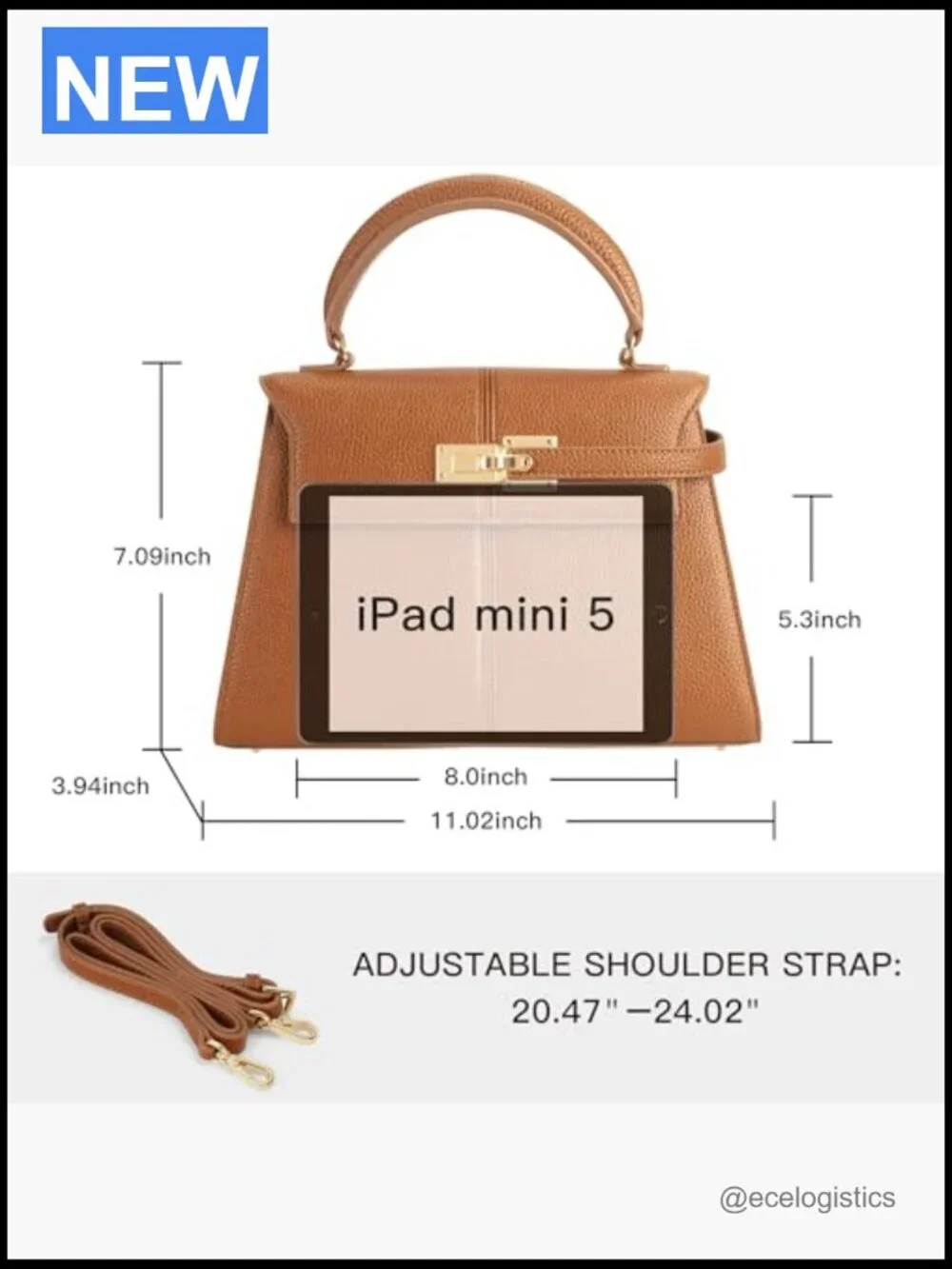 Top Handle Handbag Vegan Leather Crossbody Satchel Large